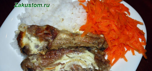 Утиные крылышки с рисом и морковью
