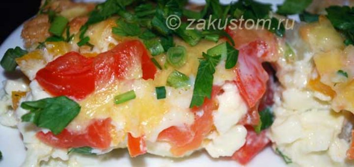 Омлет с цветной капустой и овощами - рецепт приготовления