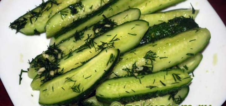 Вкусные и быстрые малосольные огурцы