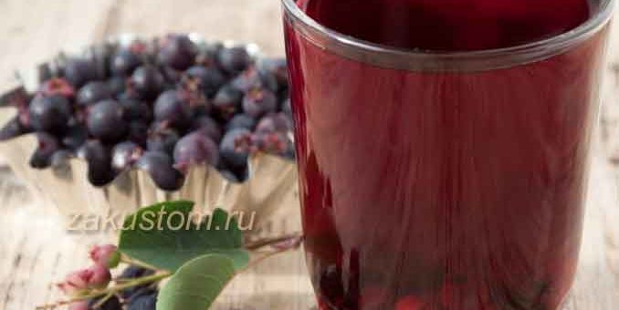 Компот из свежих ягод ирги - рецепт приготовления
