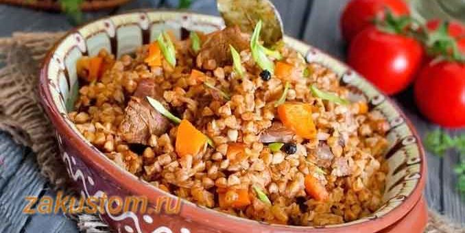 Гречка я мясом по-купечески