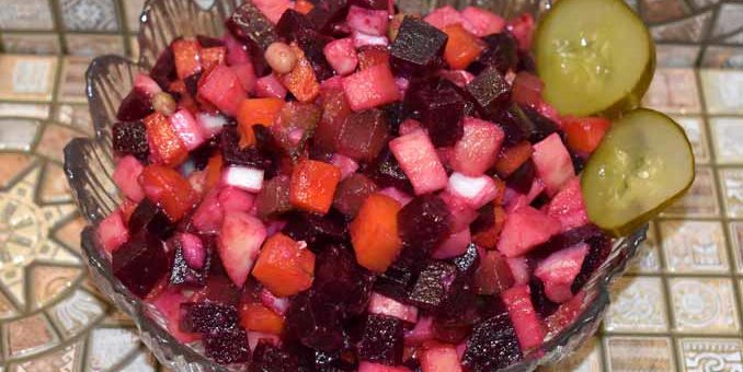 Готовим вкусный овощной винегрет - простой рецепт