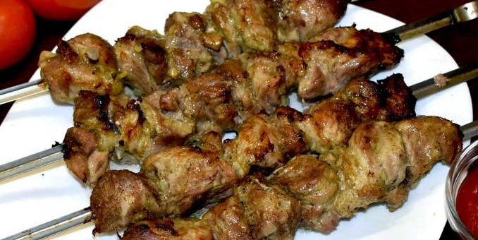 шашлык приготовлен в духовке!